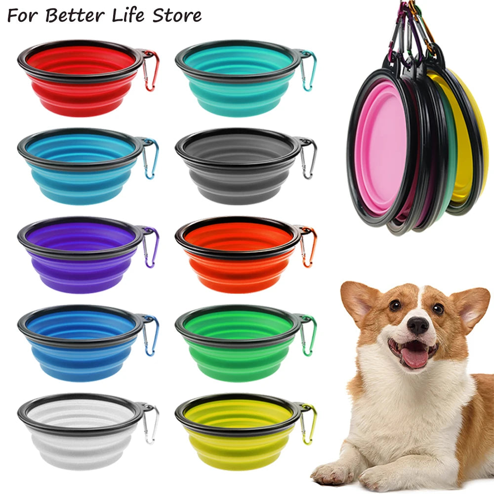 Cuenco Plegable de Silicona para Perros — 350 ml | Portátil y Ligero
