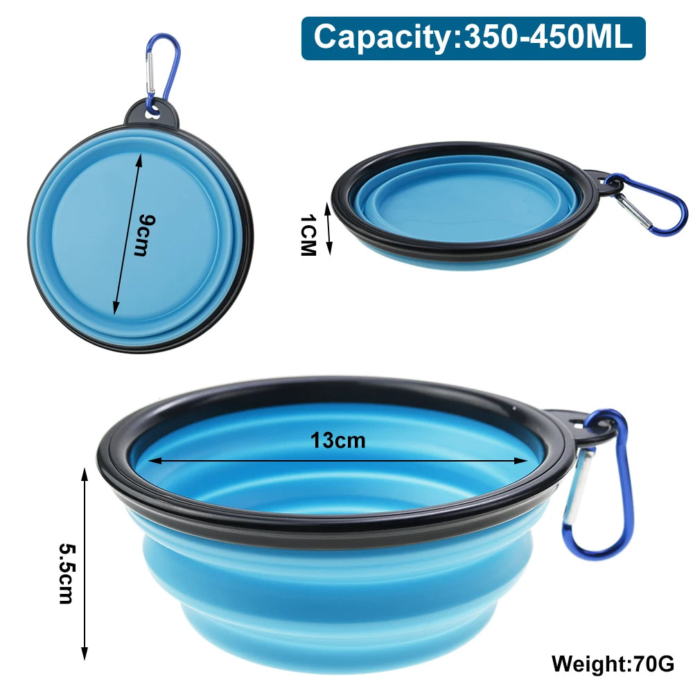 Cuenco Plegable de Silicona para Perros — 350 ml | Portátil y Ligero