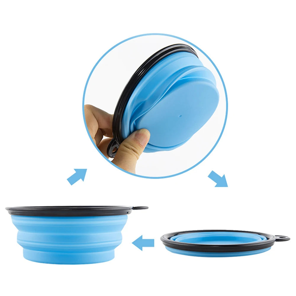 Cuenco Plegable de Silicona para Perros — 350 ml | Portátil y Ligero