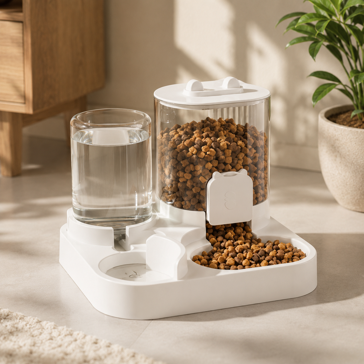Comedero Automático con Fuente de Agua para Perros y Gatos — ¡Todo en Uno!🐶🐱