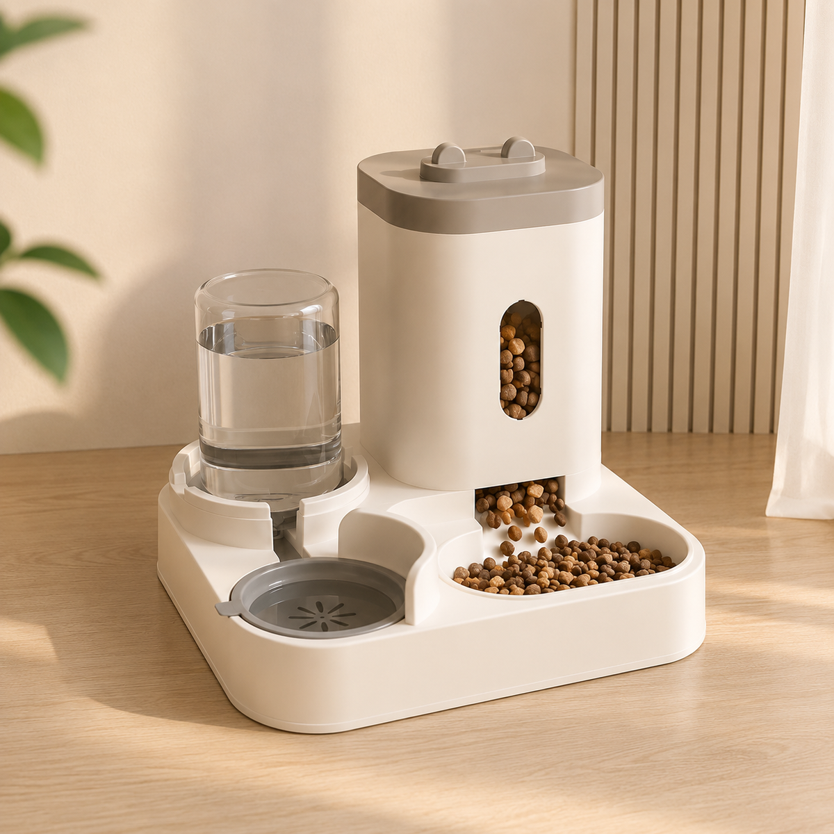 Comedero Automático con Fuente de Agua para Perros y Gatos — ¡Todo en Uno!🐶🐱