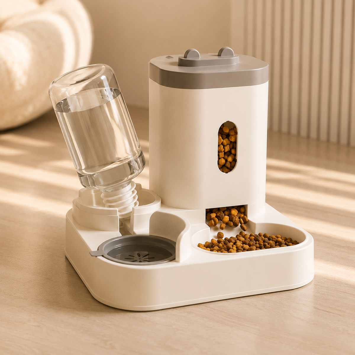 Comedero Automático con Fuente de Agua para Perros y Gatos — ¡Todo en Uno!🐶🐱